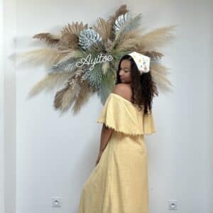 Robe longue DAISY jaune maïs