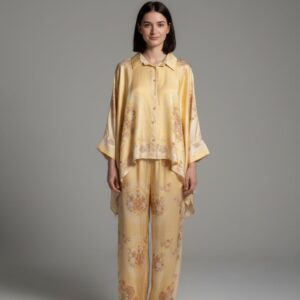 Pantalon large viscose et soie  ALESSIA